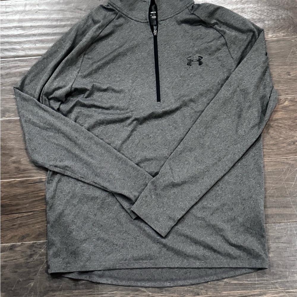 Under Armour Black and Gray HeatGear Pullover